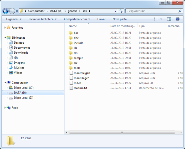 Sdk files within folder